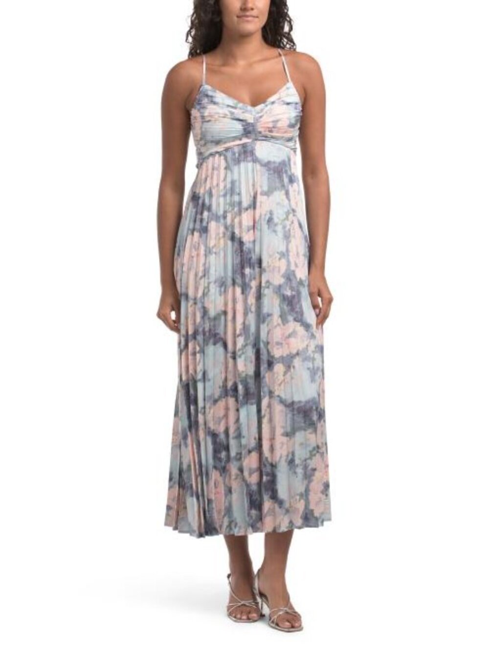 NICOLE MILLER NEW YORK Monet's Garden Pleated Maxi Dress